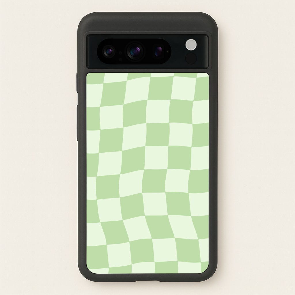 Green Checkers Phone Case