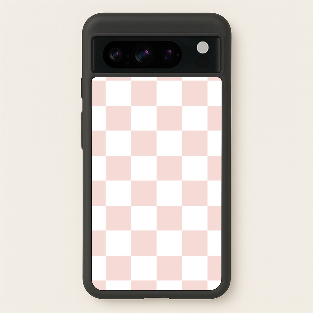 Pink And White Checkers Phone Case