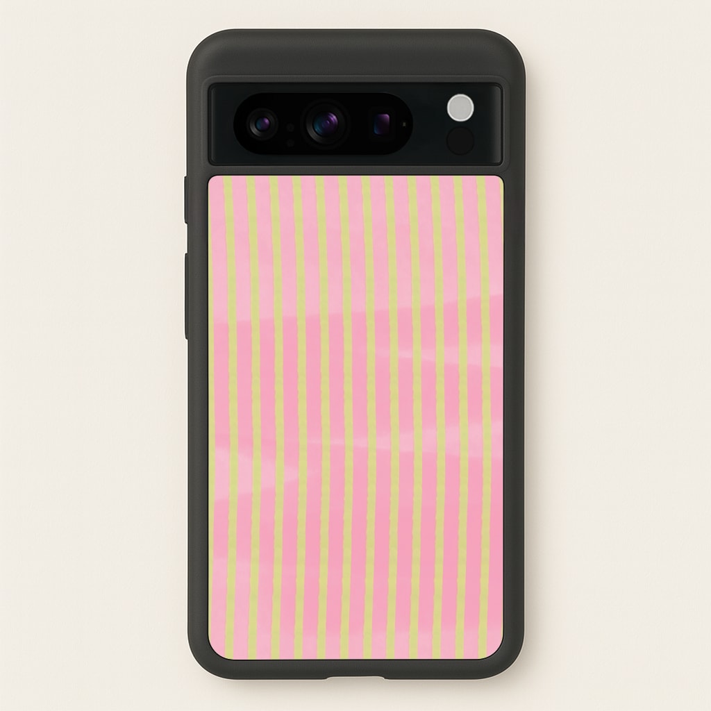 Pink Meadow Stripes Phone Case