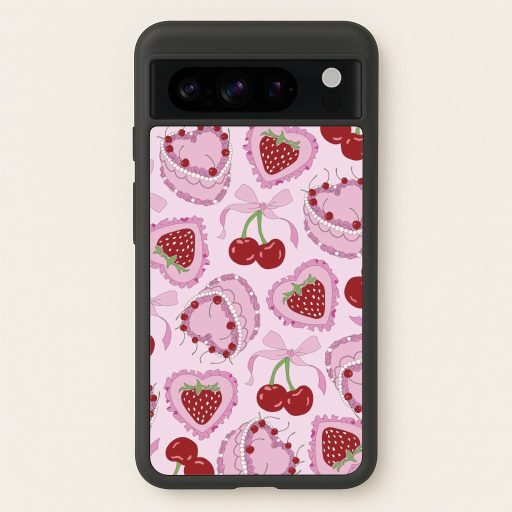 Cherries, Strawberries And Cake - Valentine's Day Phone Case