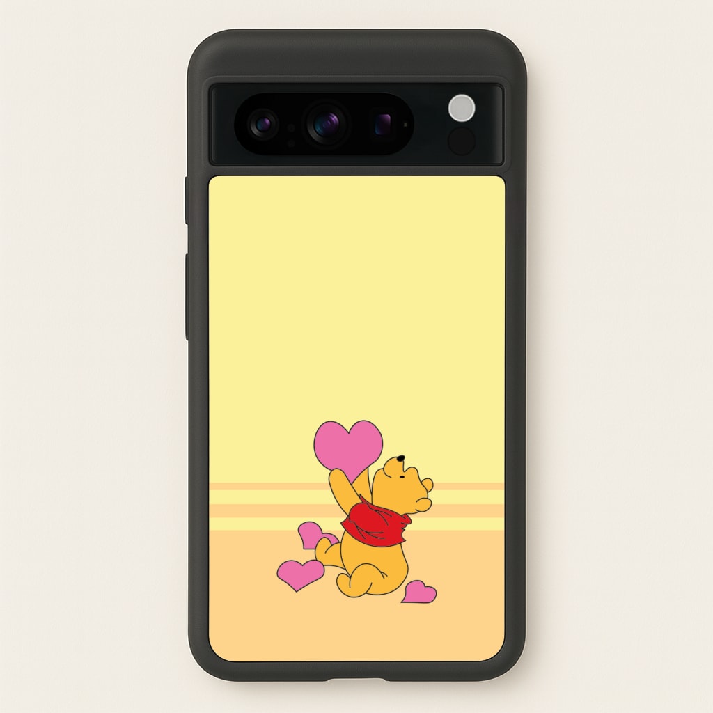 Pooh Love Heart Balloons Valentine's Phone Case