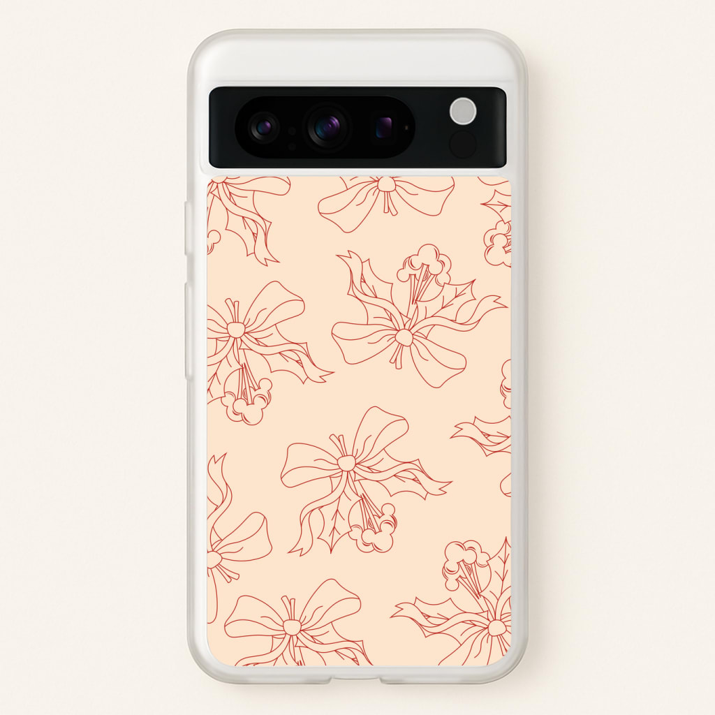 Cartoon Mouse Holly Pattern Phone Case