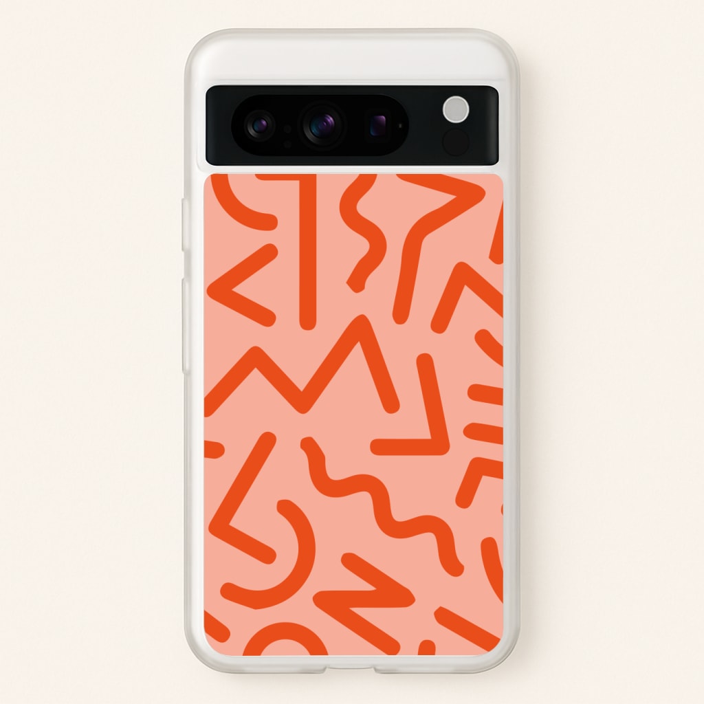 Red Abstract - Eighties Phone Case