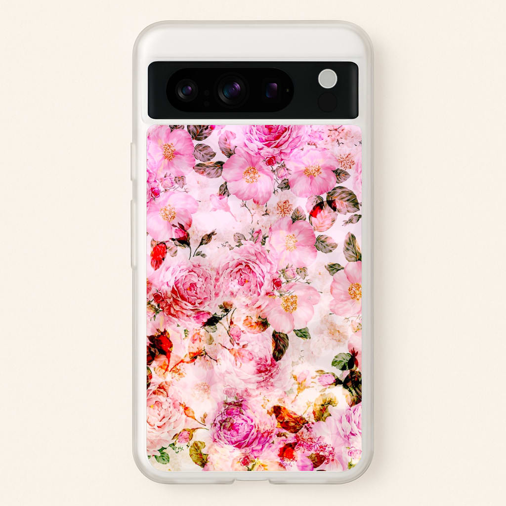 Pretty Pink Chic Floral Pattern Phone Case