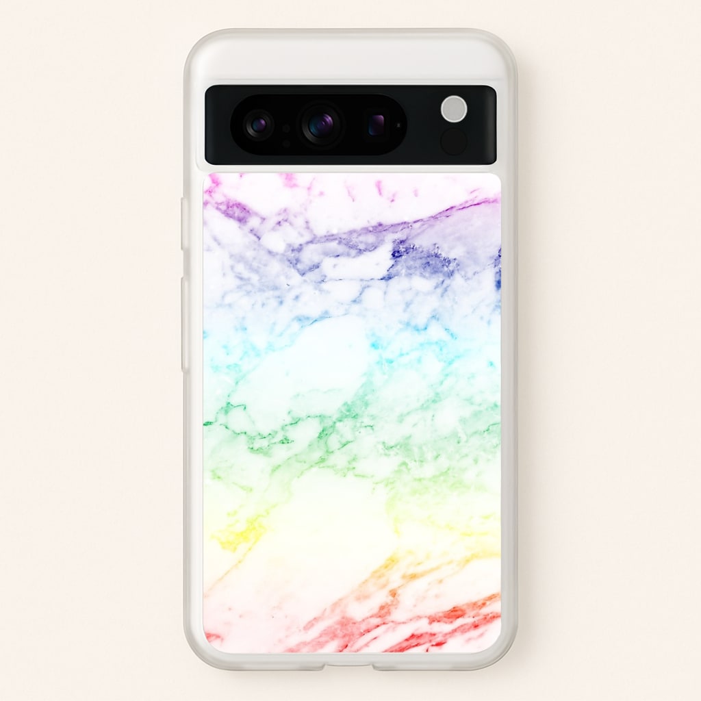 Rainbow Streak Marble Pattern Phone Case