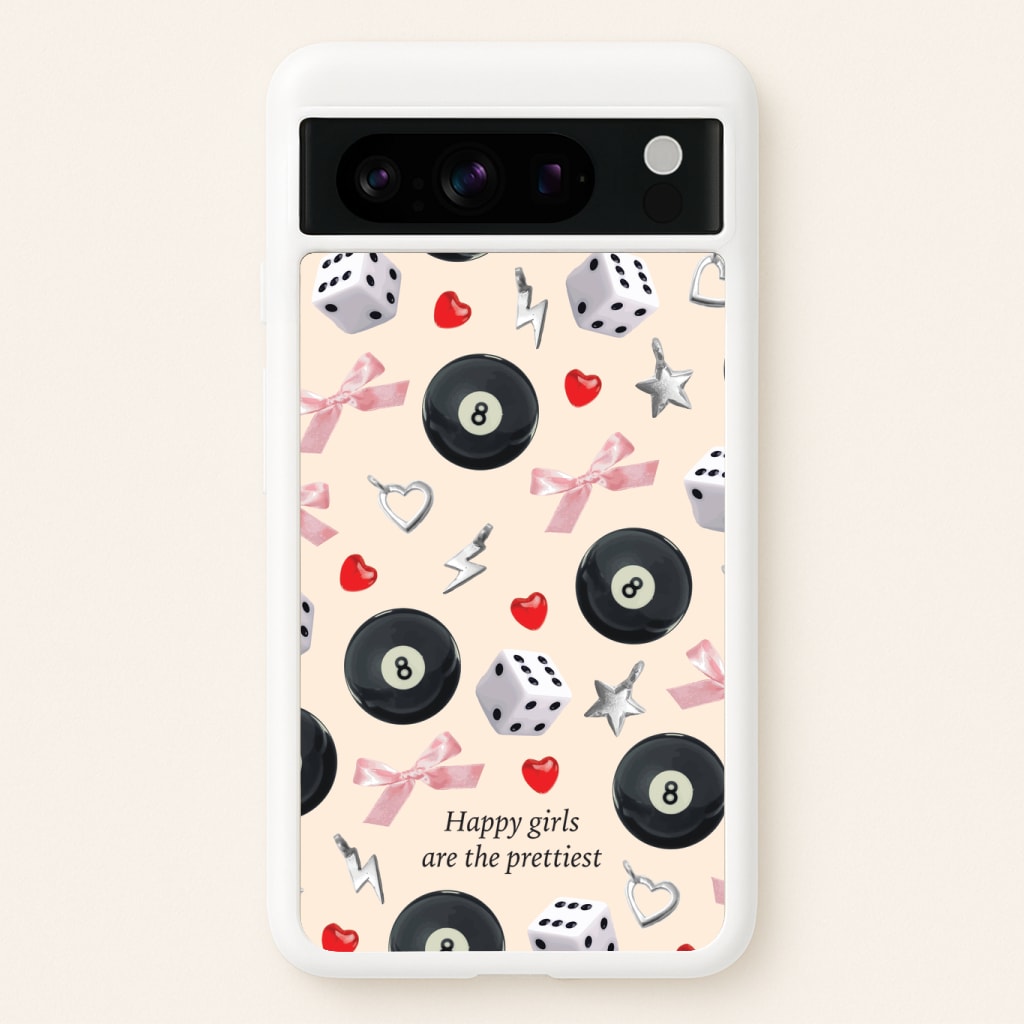 Happy Girls Are The Prettiest Pattern Phone Case