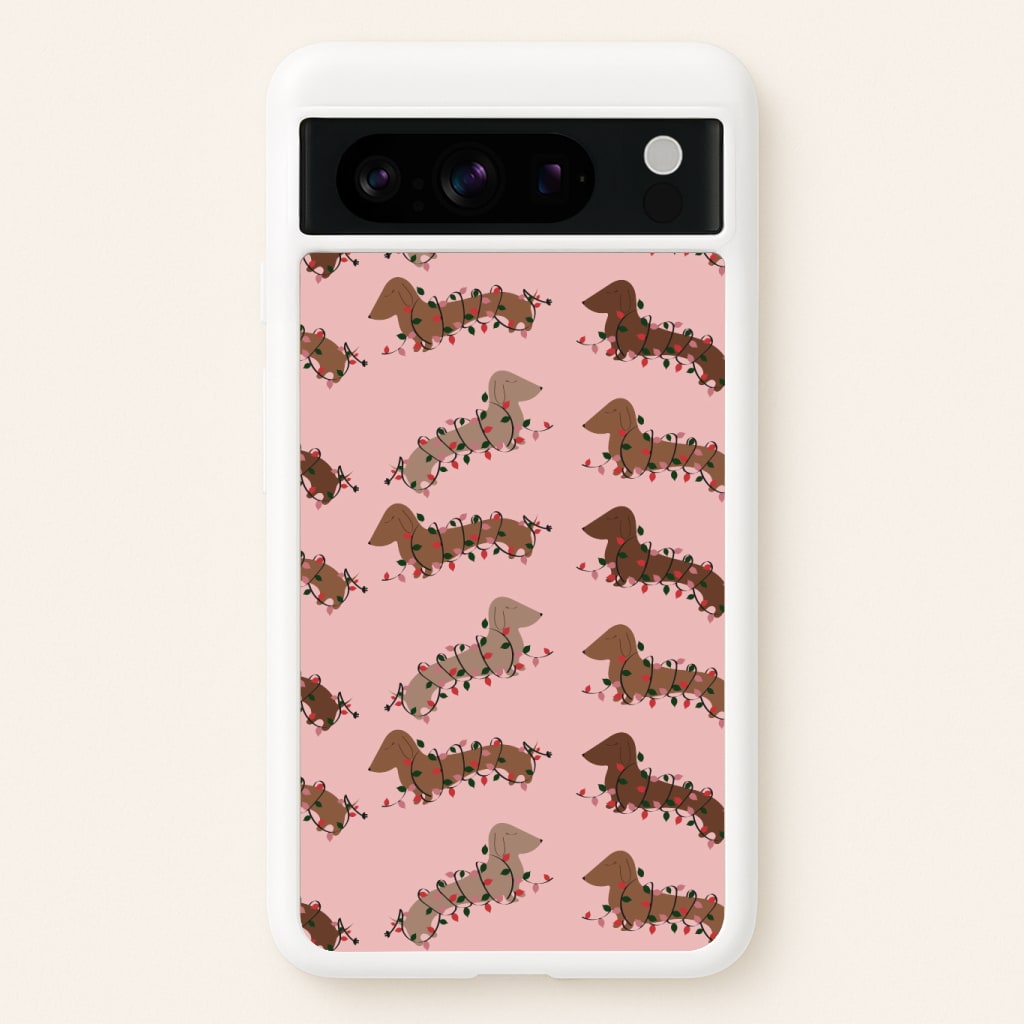 Dachshund Christmas Pattern Phone Case