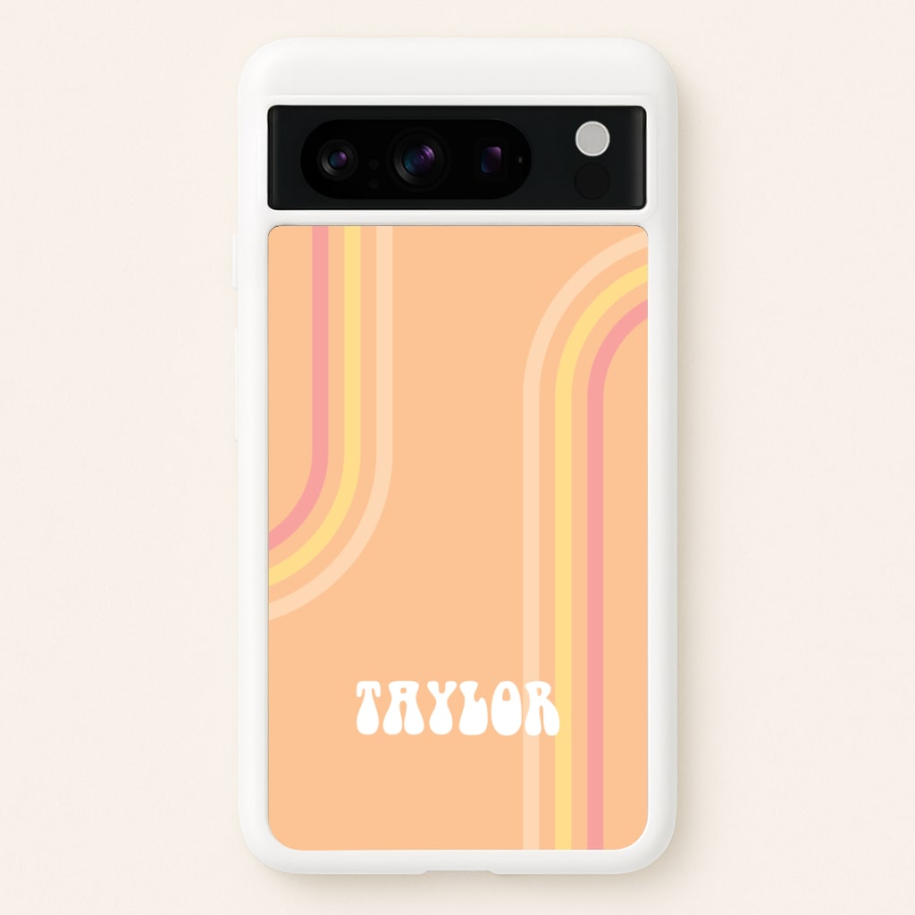 Retro Orange Personalised Name Phone Case