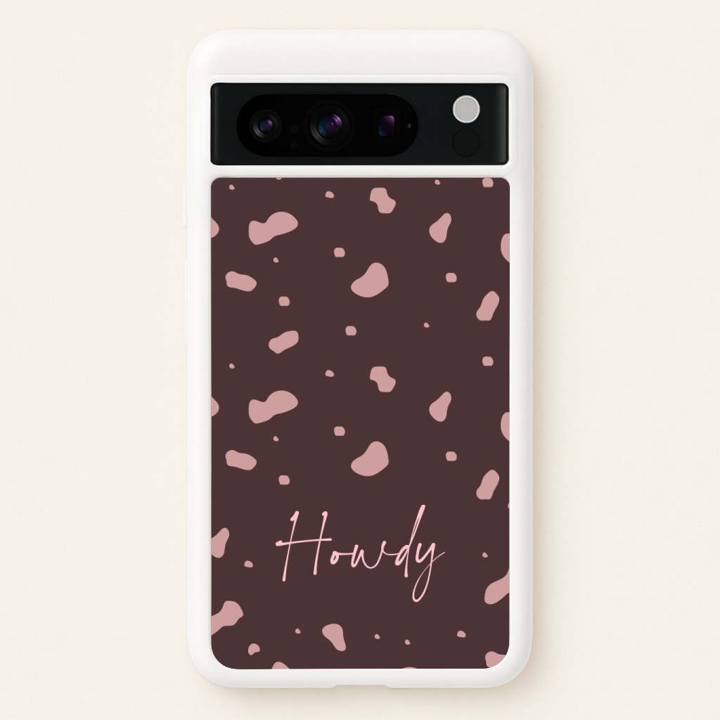 Cow Print Howdy Phone Case