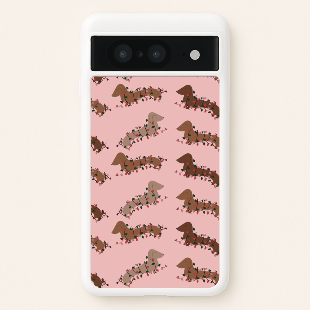 Dachshund Christmas Pattern Phone Case