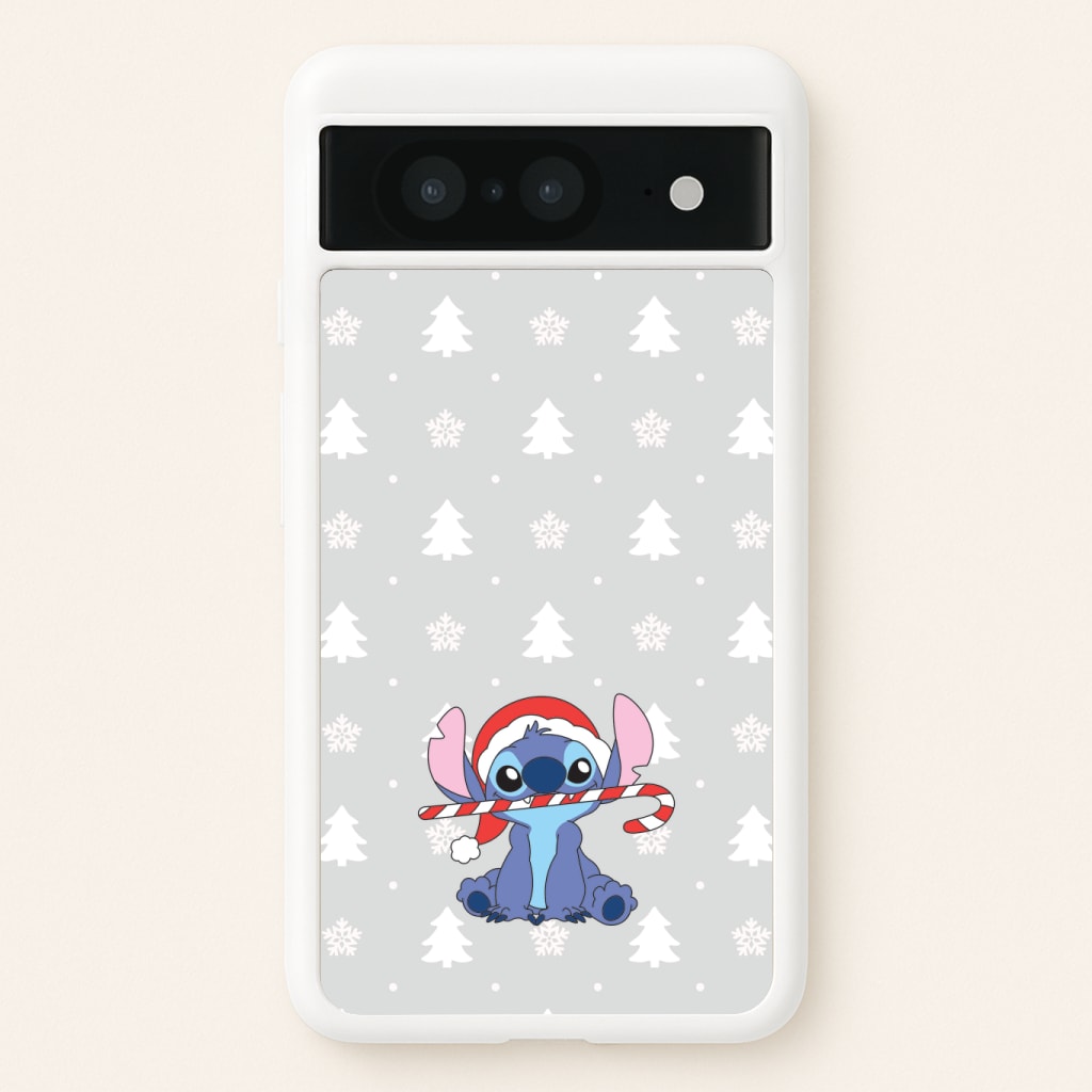 Cute Blue Alien Candycane Phone Case
