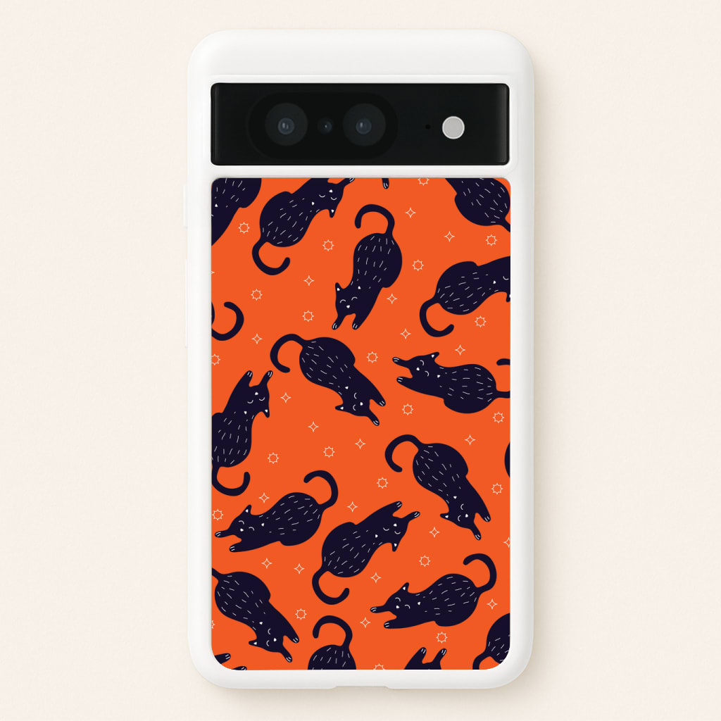 Black Cats And Stars Pattern Phone Case
