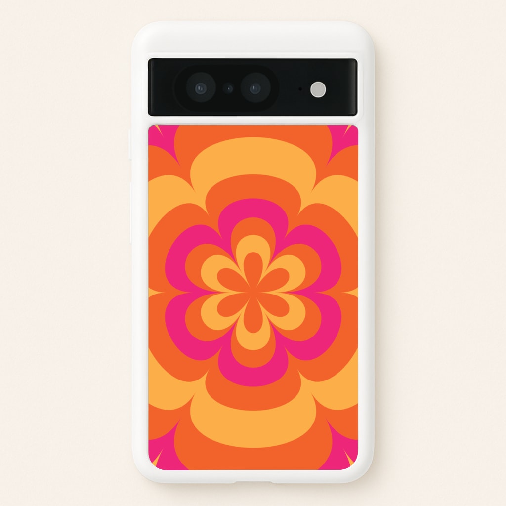 Sunset Trippy Flower Pattern Phone Case