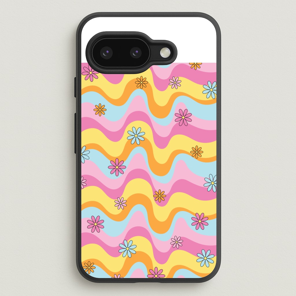Summer Waves Retro Pattern Phone Case