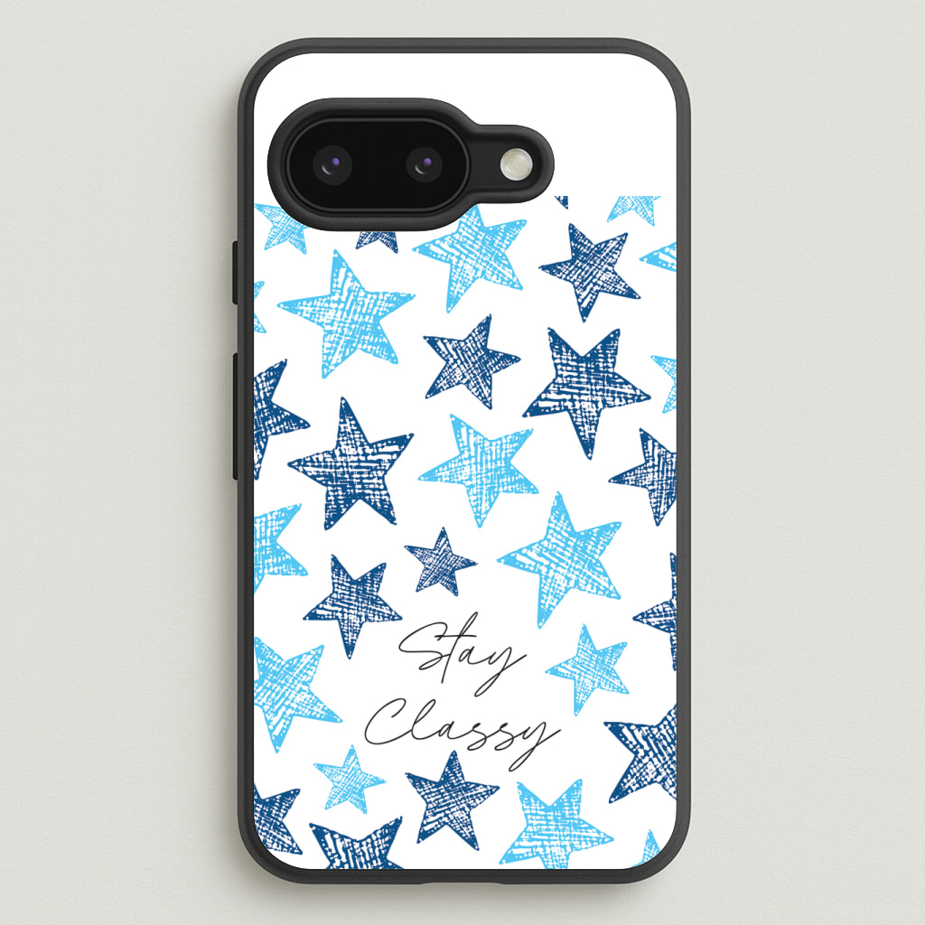 Stay Classy Blue Stars Pattern Phone Case