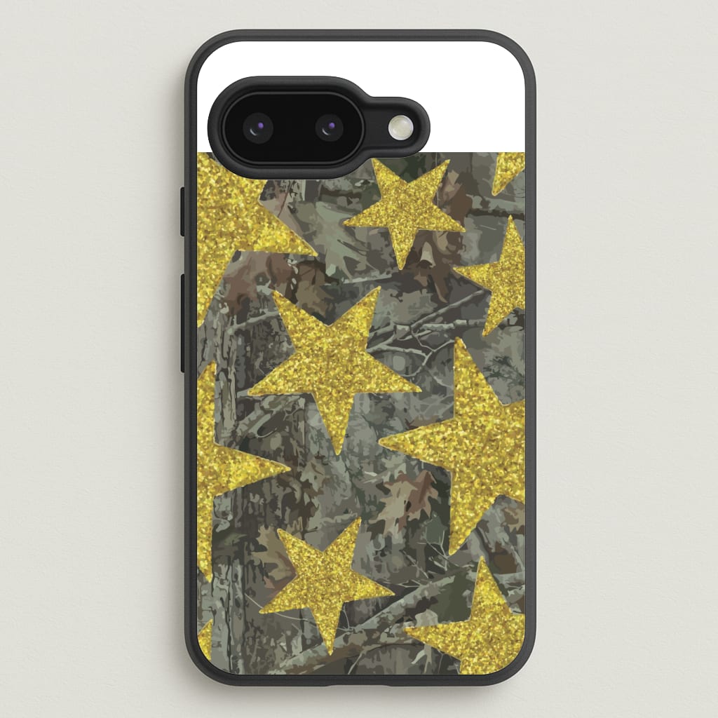Camo And Glitter Stars Pattern Phone Case