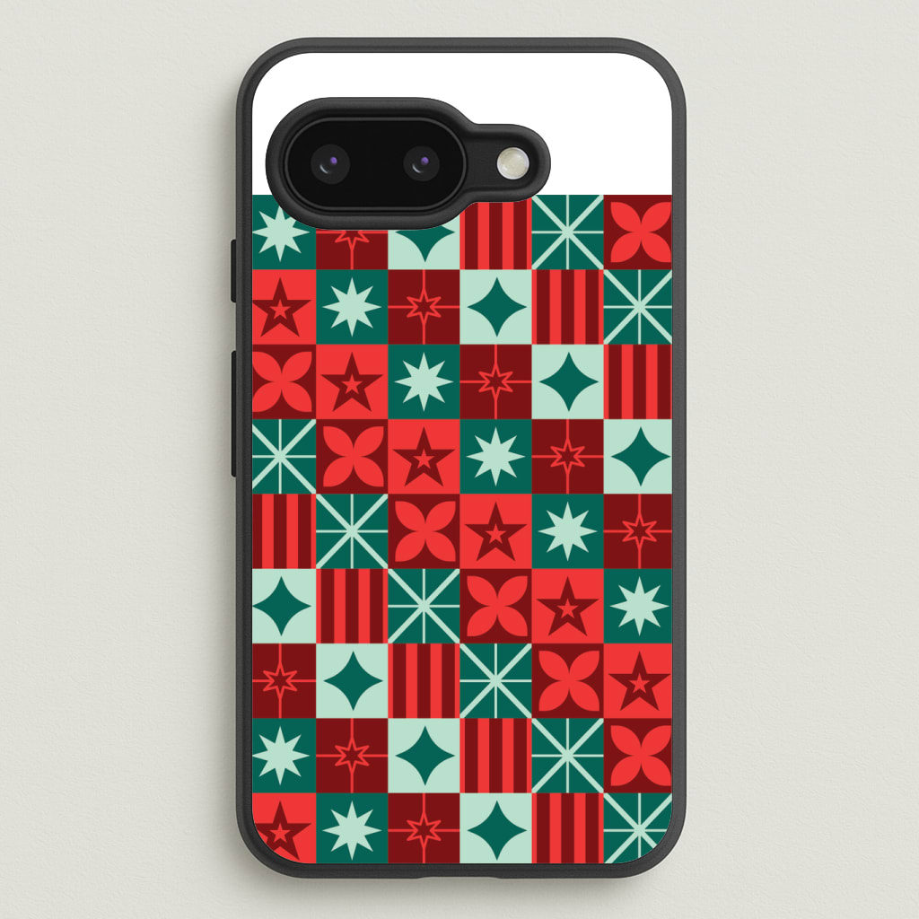 Geometric Square Christmas Pattern Phone Case