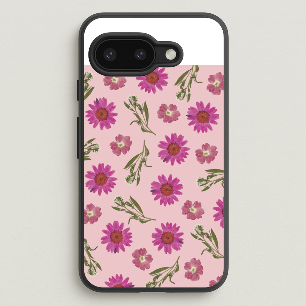Pressed Pink Flowers Pattern Phone Case