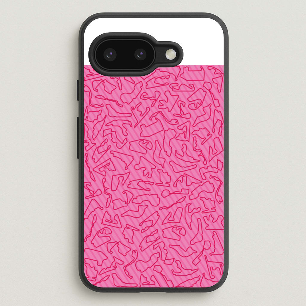 Track Outlines Pink Phone Case
