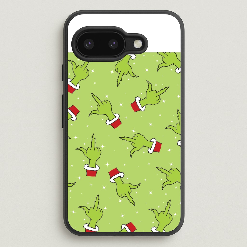 Green Middle Finger Christmas Pattern Phone Case