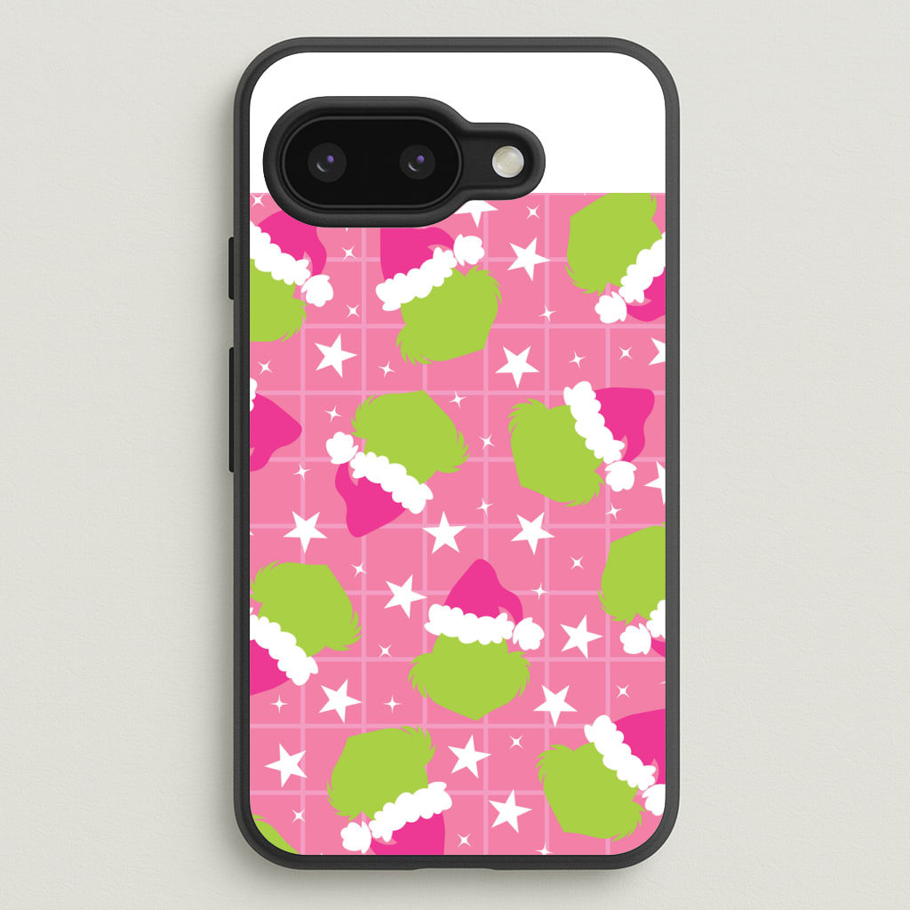 Pink Green Creature Xmas Pattern Phone Case