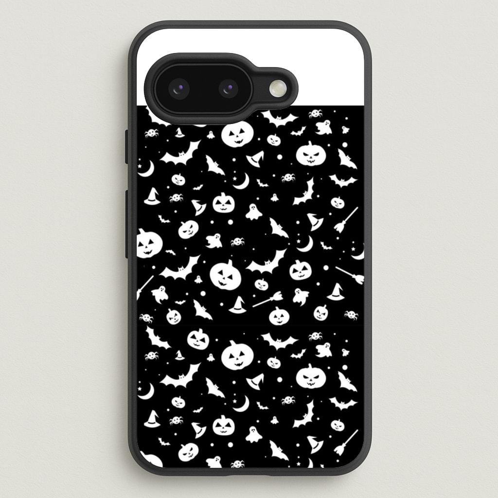 Black and White Halloween Pattern Phone Case