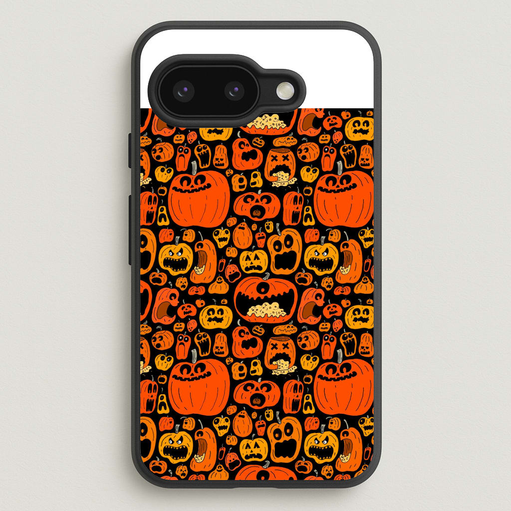 Scary Pumpkin Halloween Pattern Phone Case
