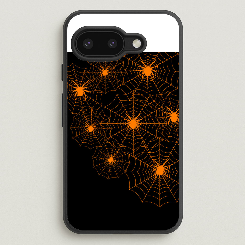 Orange Spider Web Phone Case