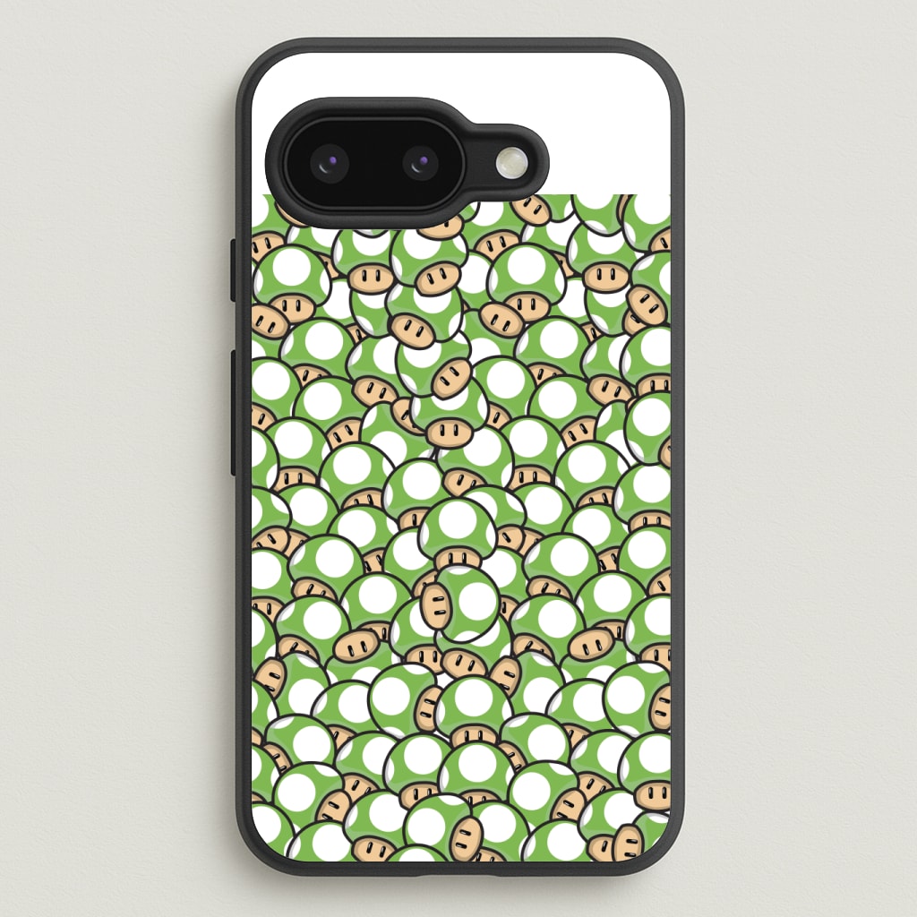 Mushroom Pattern - Green Phone Case