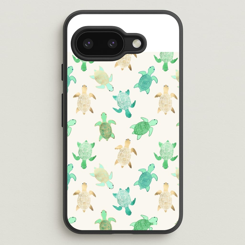 Gilded Jade & Mint Turtles Phone Case