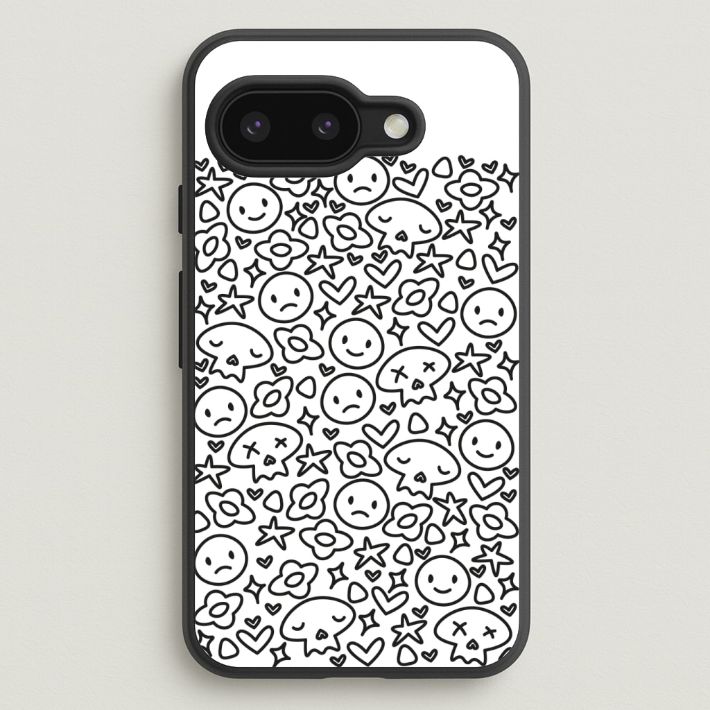 White Skulls - Skate Aesthetic Phone Case