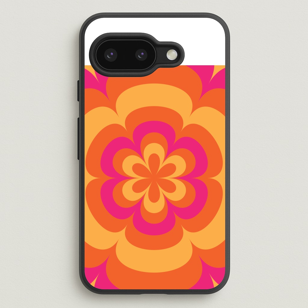 Sunset Trippy Flower Pattern Phone Case