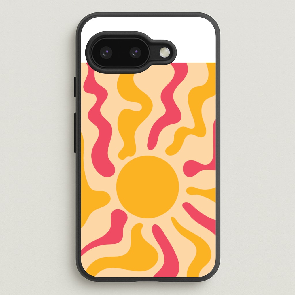 Yellow And Pink Abstract Sun Phone Case