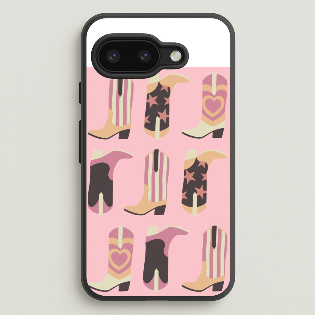 Dusty Pink Cowboy Boots Pattern Phone Case