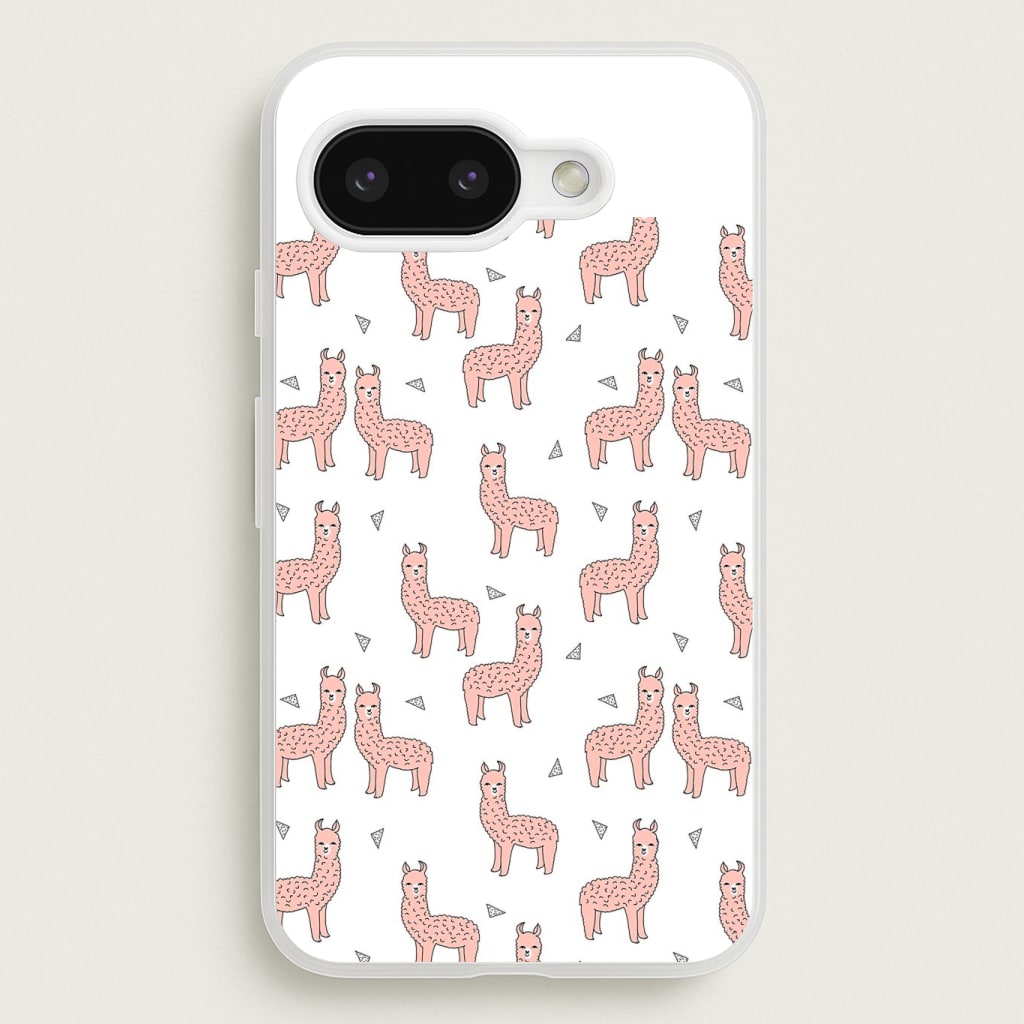 Pale Pink Alpaca Pattern Phone Case