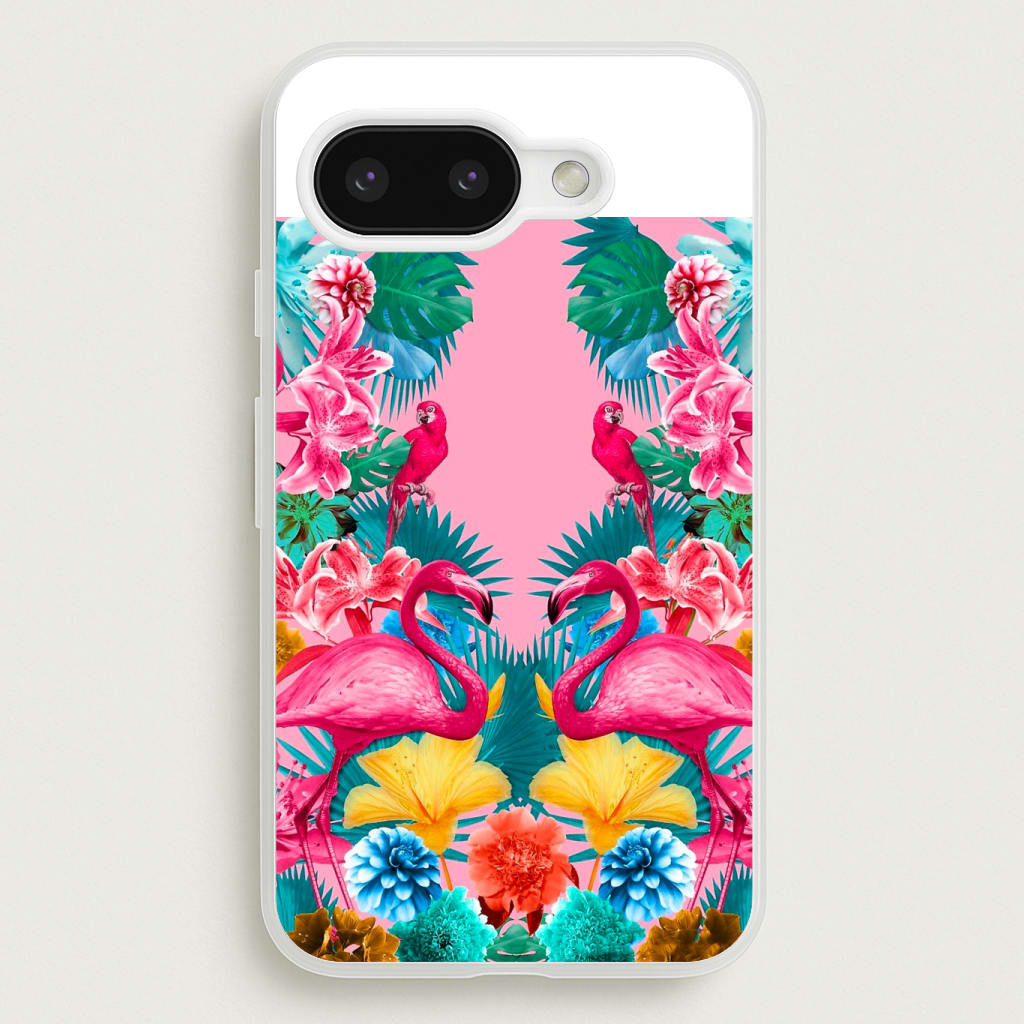 Flamingo and Tropical garden Phone Case