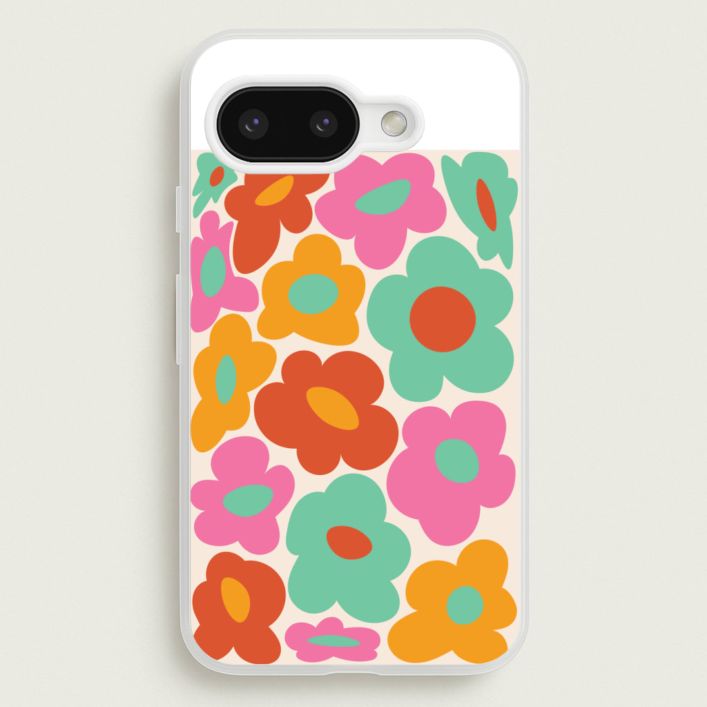 Abstract Trippy Retro Flowers Phone Case