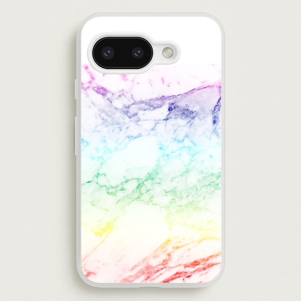 Rainbow Streak Marble Pattern Phone Case