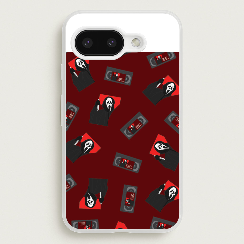 VHS & Ghostface Pattern Phone Case