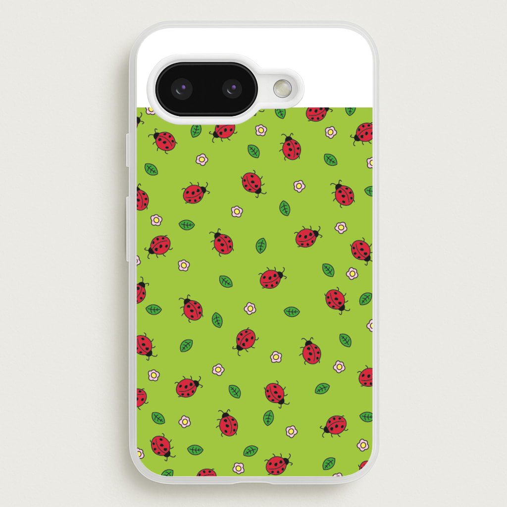 Ladybugs And Flowers - Spring Patterns Phone Case