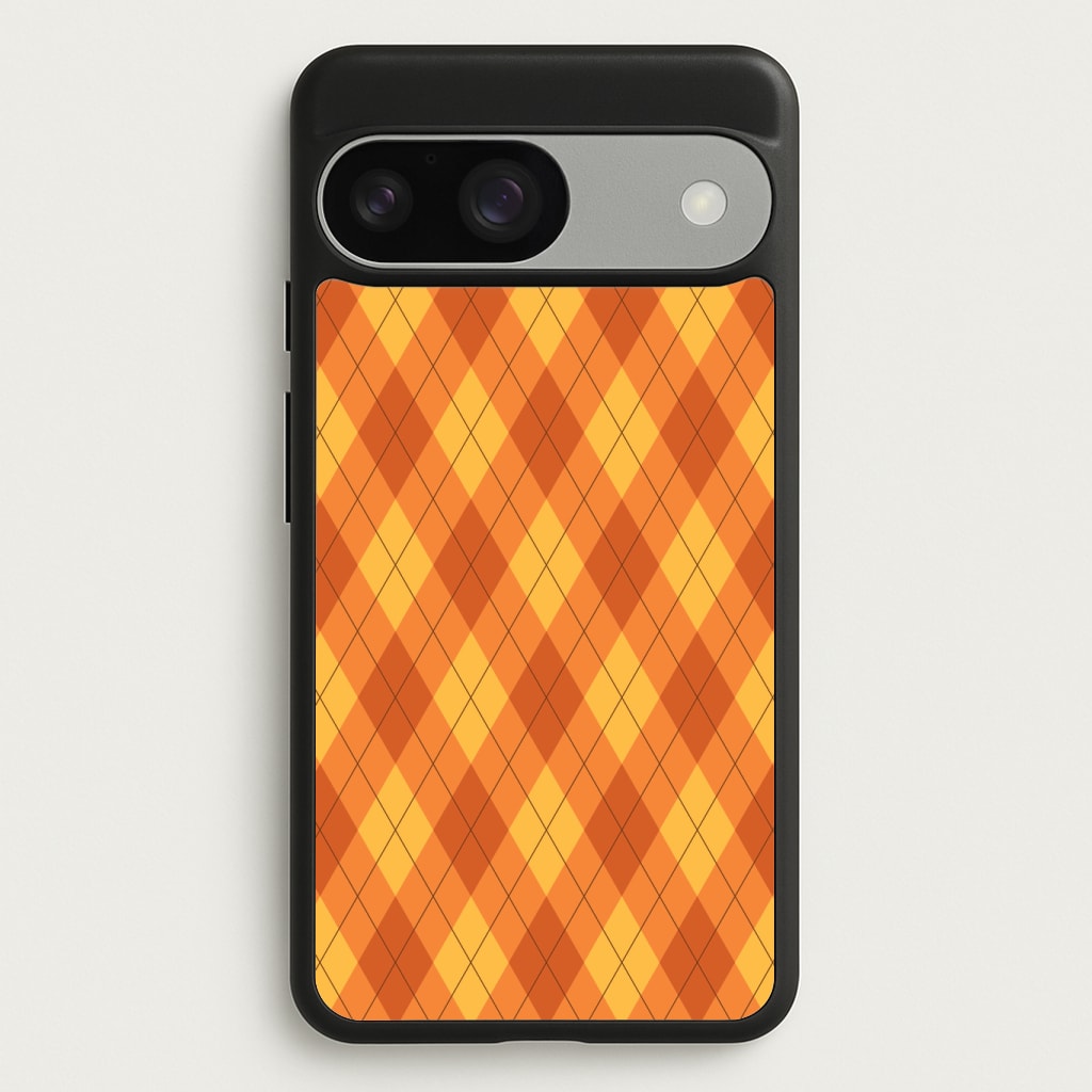 Orange Argyle Pattern Phone Case