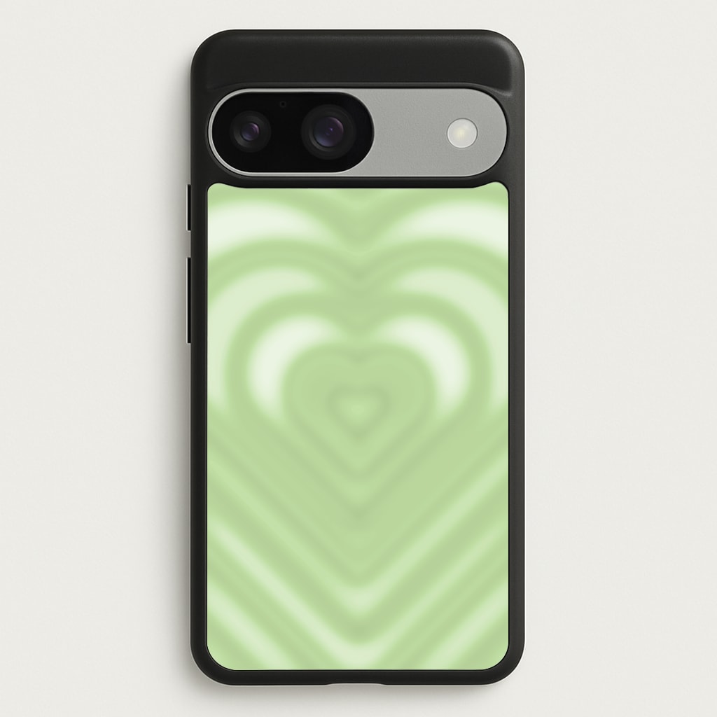 Drippy Love Heart Green Phone Case