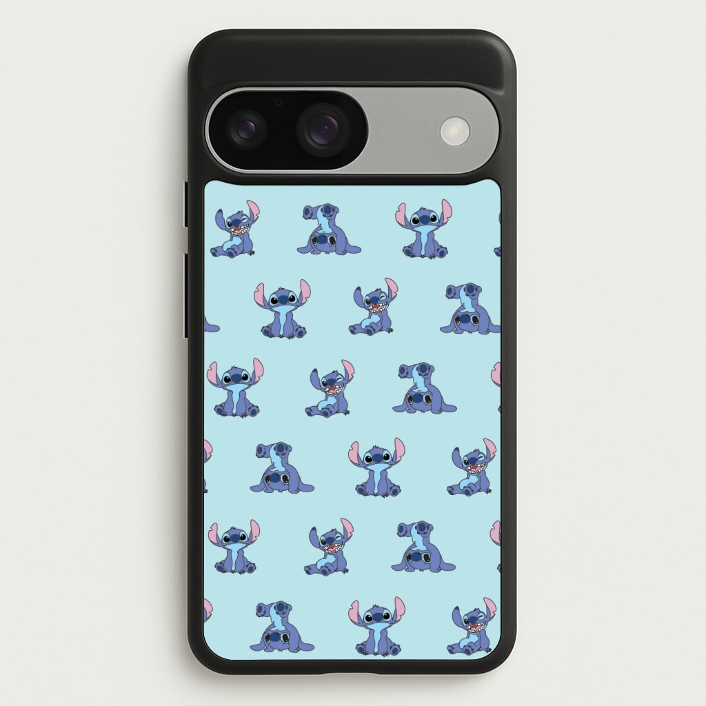 Cute Blue Alien Pose Pattern Phone Case