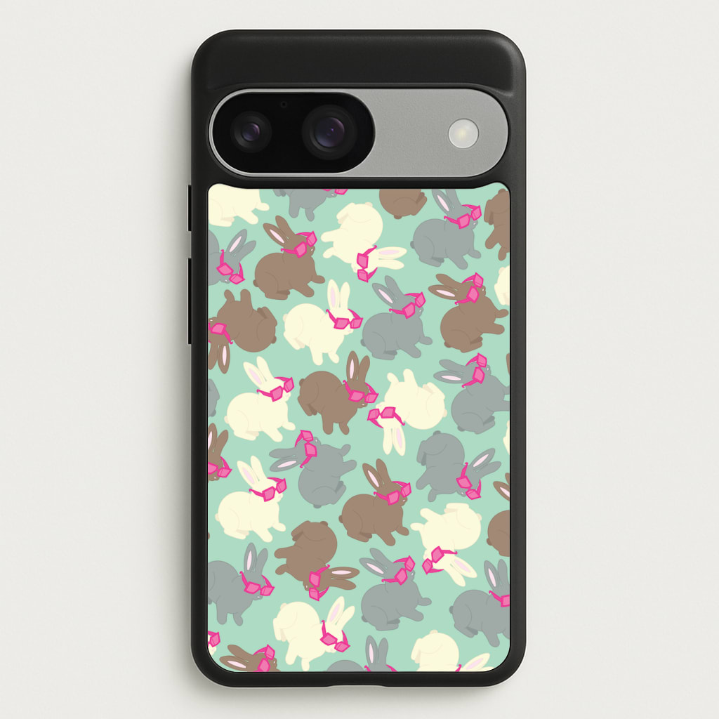 Bunny With Glasses Pattern Phone Case