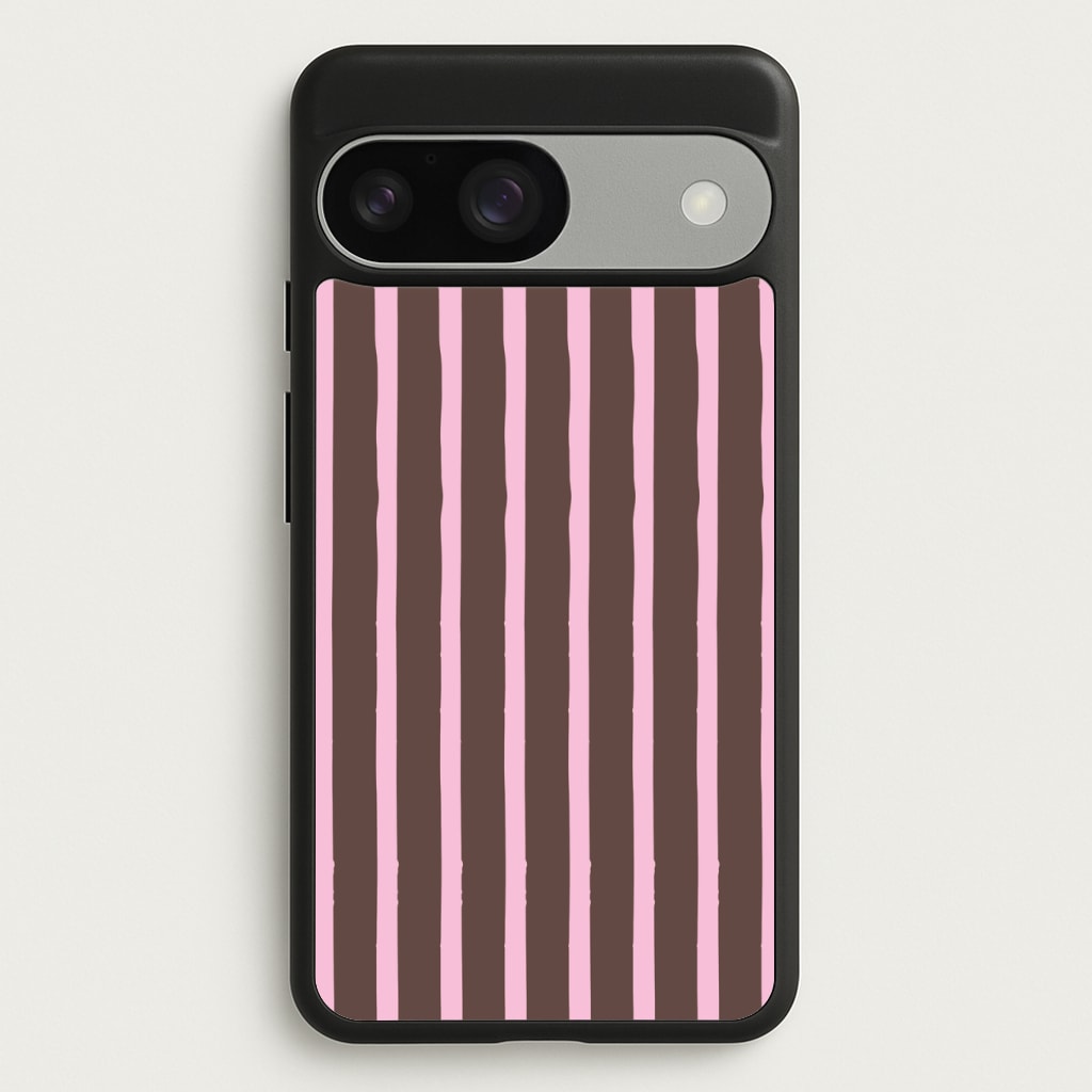 Chocolate & Strawberry Stripes Phone Case