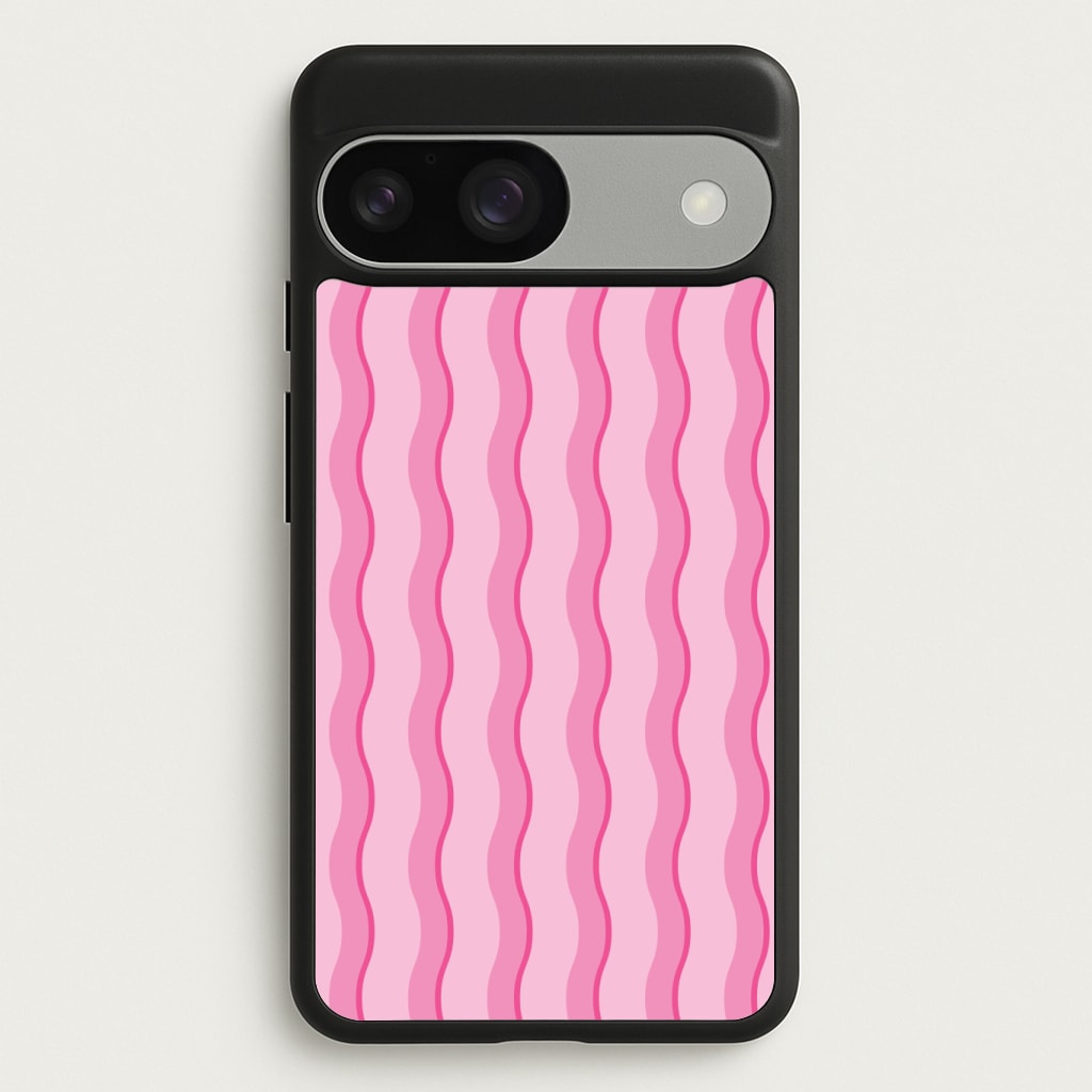 Pink Wavy Stripes Pattern Phone Case