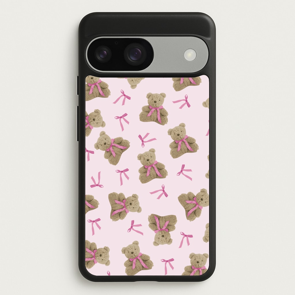 Coquette Teddy Bears And Bows Pattern Phone Case