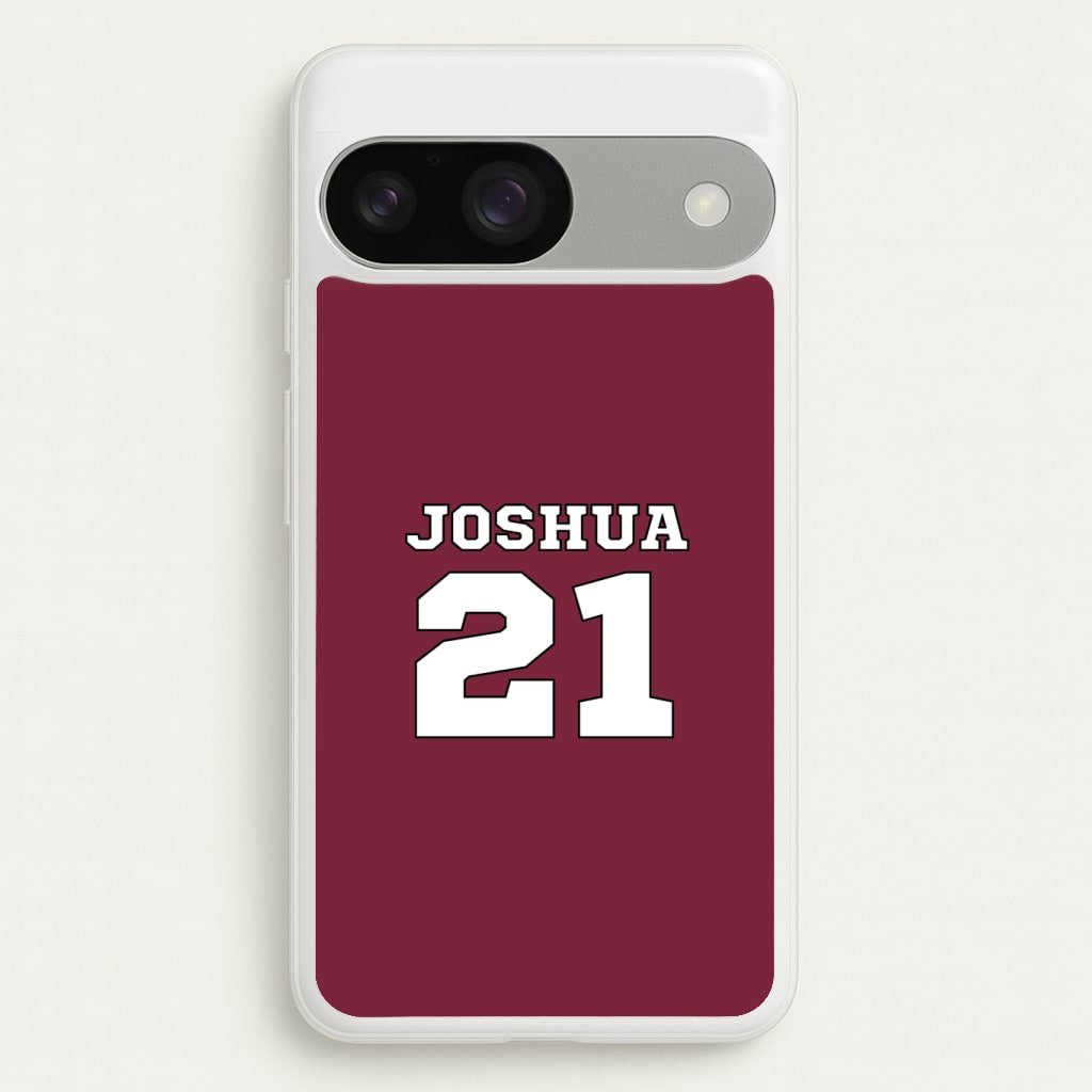 Burgundy - Personalised Football Phone Case