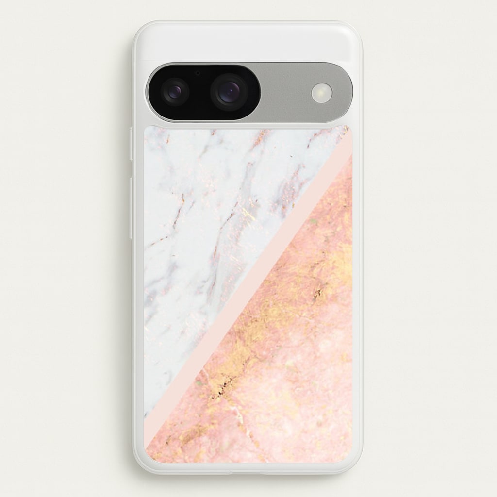 Marble and Rose Gold Phone Case