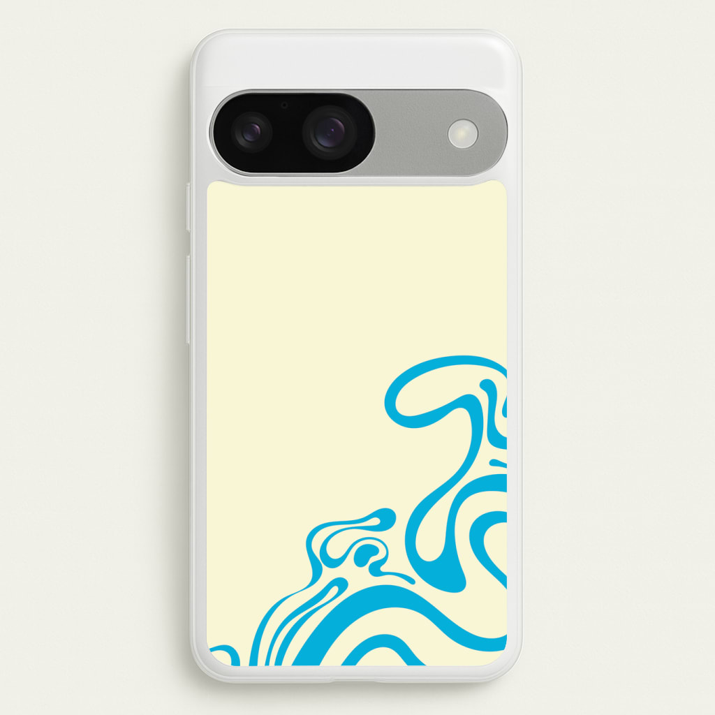 Blue Waves Corner Pattern Phone Case